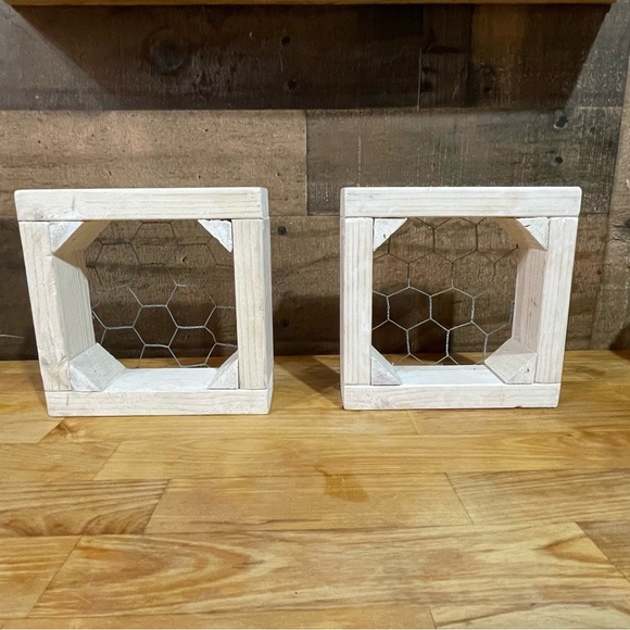 Set of 2 Rustic Farmhouse Shelves - Picture 1 of 4